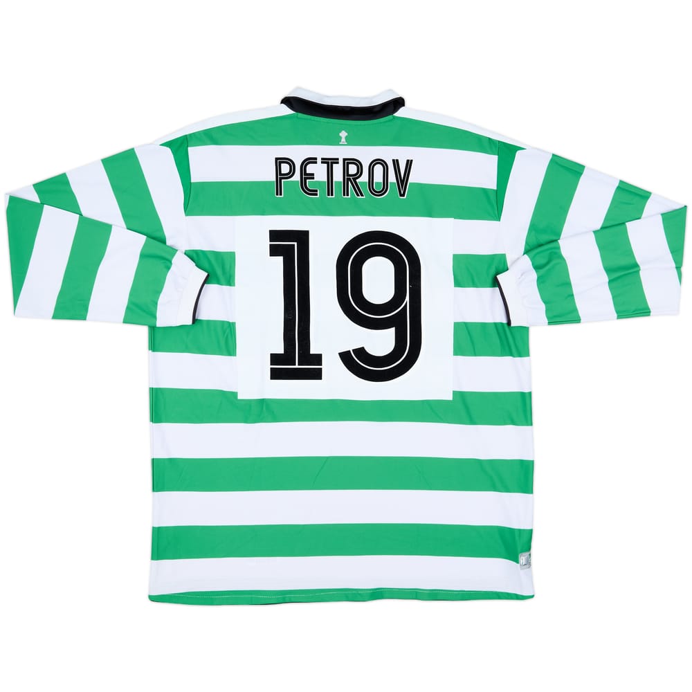 2004-05 Celtic Home L/S Shirt Petrov #19 - 8/10 - (XXL)