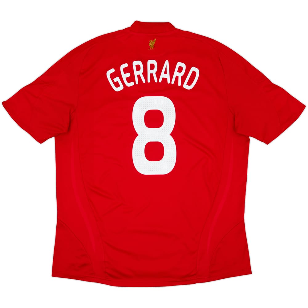 2008-10 Liverpool Home Shirt Gerrard #8 - 6/10 - (XL)