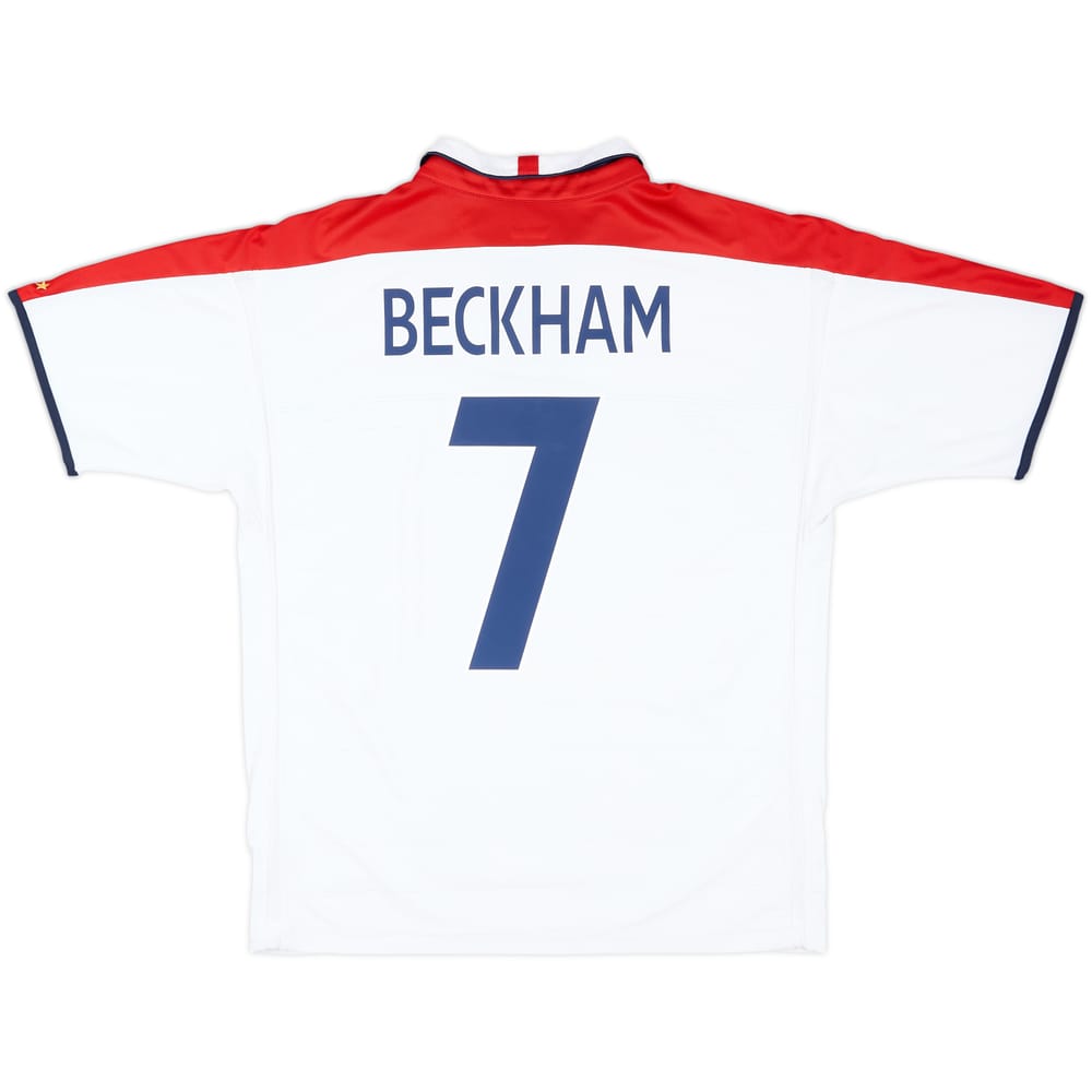 2003-05 England Home Shirt Beckham #7 - 7/10 - (L)