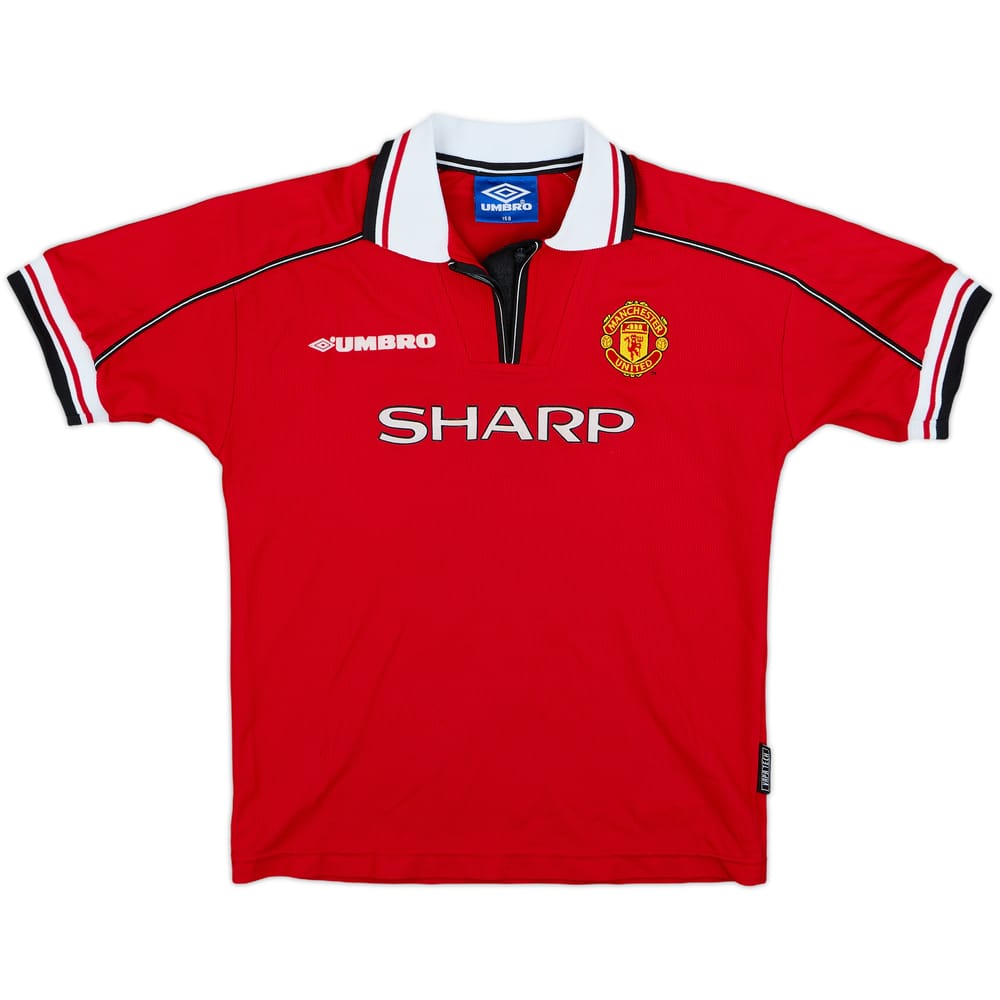 1998-00 Manchester United Home Shirt - 6/10 - (L.Boys)