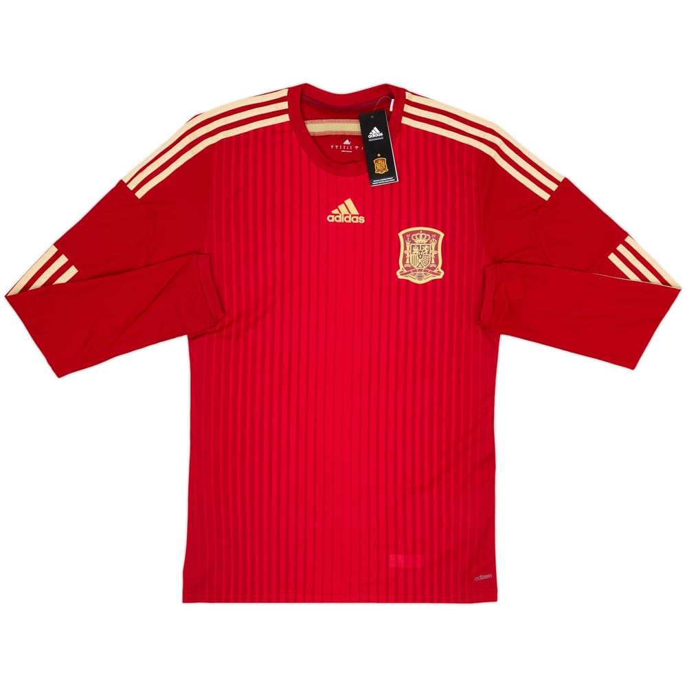 2013-15 Spain Player Issue Home L/S Shirt (L)