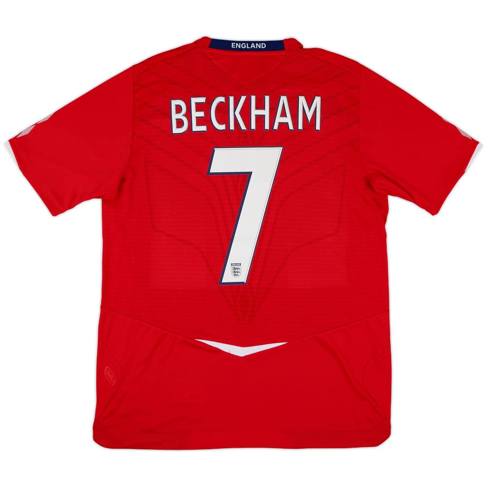 2008-10 England 'France v England 100th Cap' Away Shirt Beckham #7 (L)