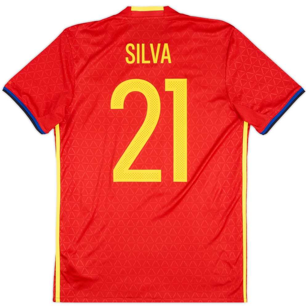 2016-17 Spain Home Shirt Silva #21 - 8/10 - (M)