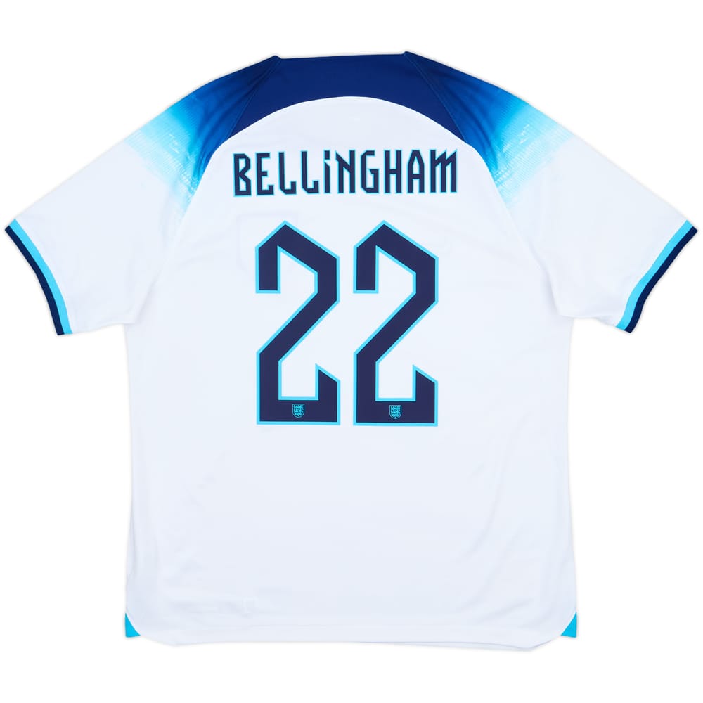 2022-23 England Home Shirt Bellingham #22 - 8/10 - (L)