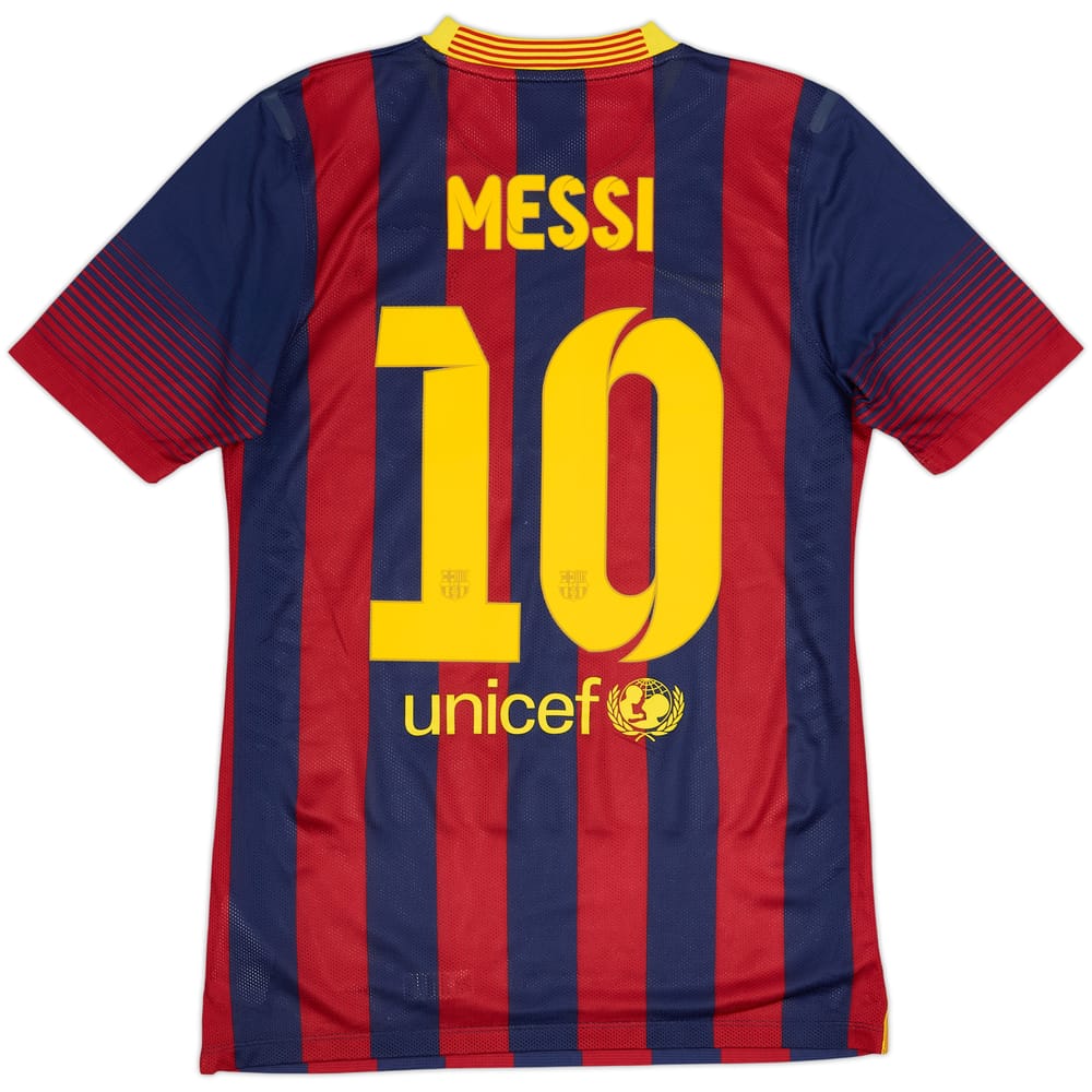 2013-14 Barcelona Authentic Home Shirt Messi #10 - 8/10 - (M)