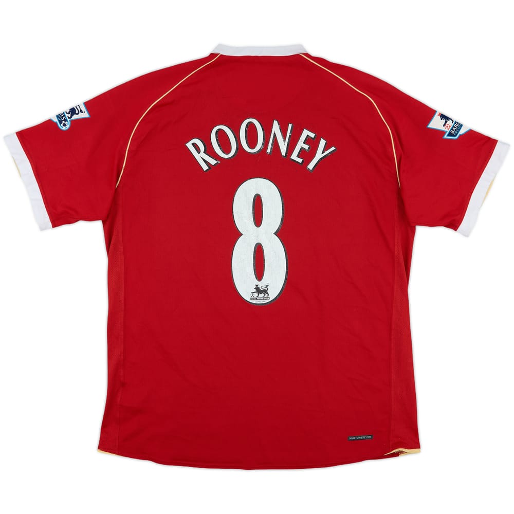 2006-07 Manchester United Home Shirt Rooney #8 - 6/10 - (L)
