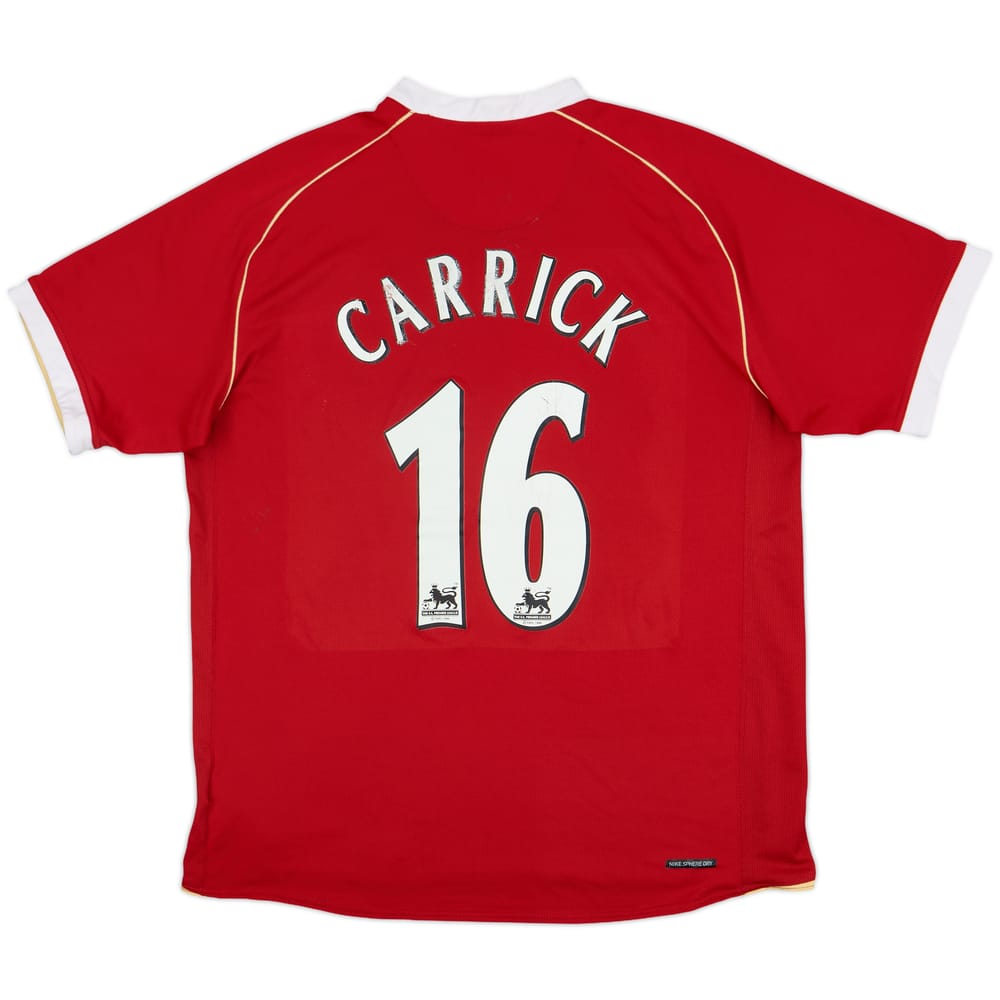 2006-07 Manchester United Home Shirt Carrick #16 - 6/10 - (L)