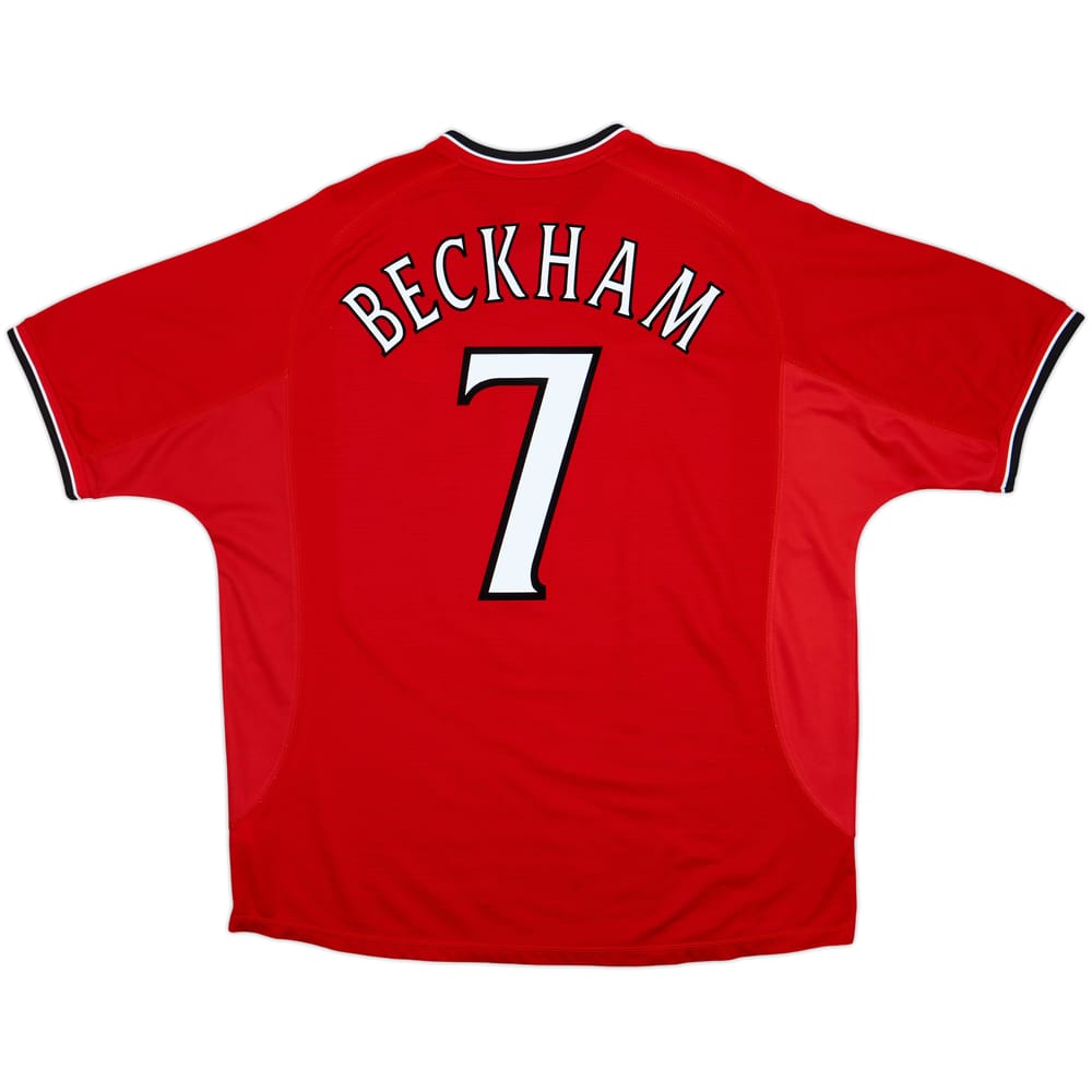 2000-02 Manchester United Home Shirt Beckham #7 - 9/10 - (XXL)