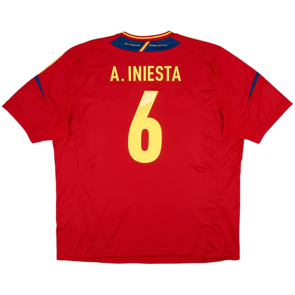2011-12 Spain Home Shirt A.Iniesta #6 (XXL)