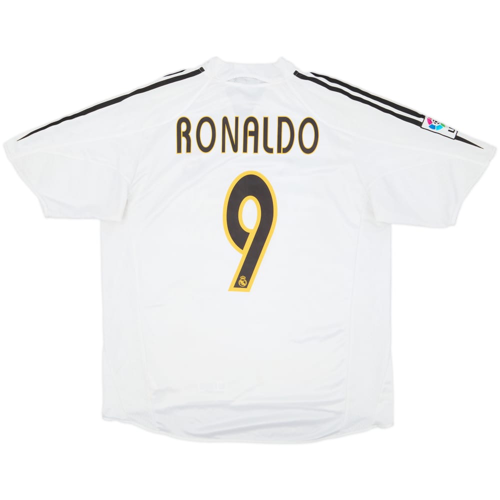 2004-05 Real Madrid Home Shirt Ronaldo #9 - 8/10 - (L)