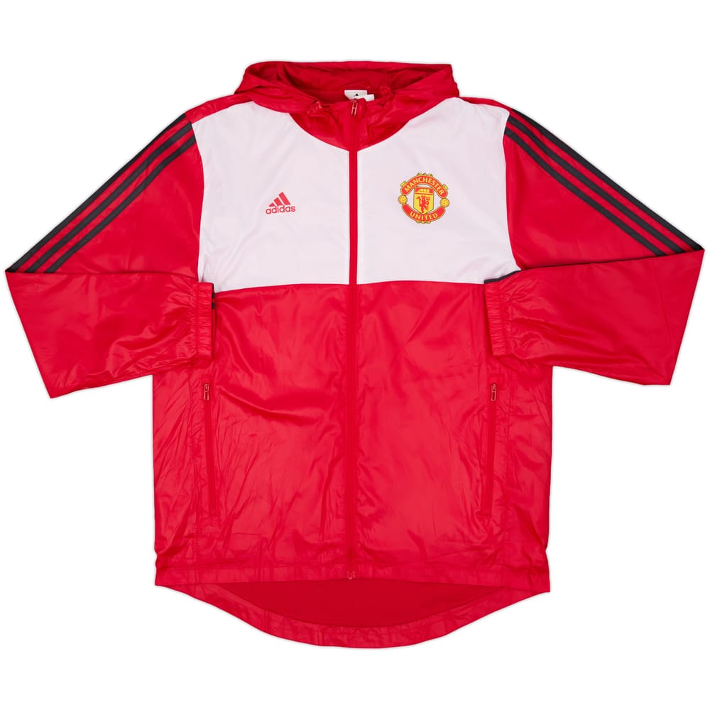 2017-18 Manchester United adidas Hooded Track Jacket - 8/10 - (M)