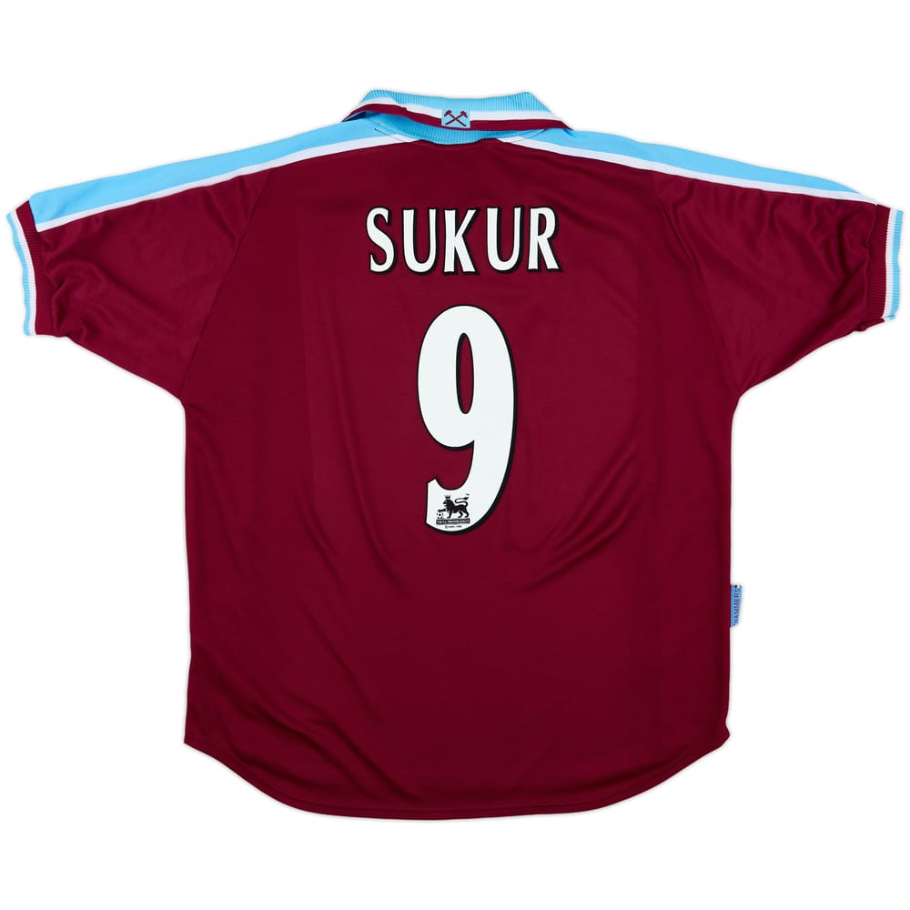 1999-01 West Ham Home Shirt Suker #9 - 8/10 - (XL)