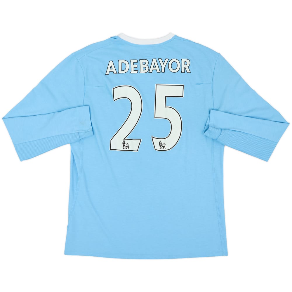 2009-10 Manchester City Home L/S Shirt Adebayor #25 - 6/10 - (L)