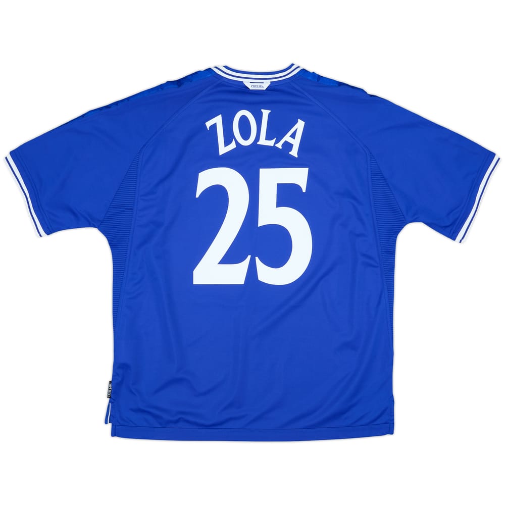 1999-01 Chelsea Home Shirt Zola #25 - 9/10 - (XXL)