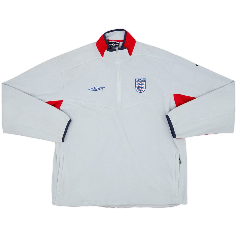 2002-04 England Umbro 1/4 Zip Fleece Drill Top - 8/10 - (XL)