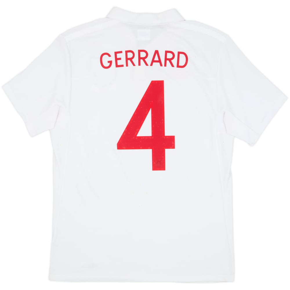 2009-10 England Home Shirt Gerrard #4 - 6/10 - (L)
