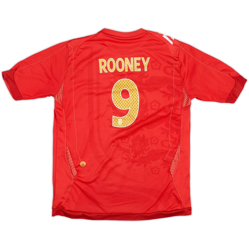2006-08 England Away Shirt Rooney #9 - 5/10 - (L.Boys)