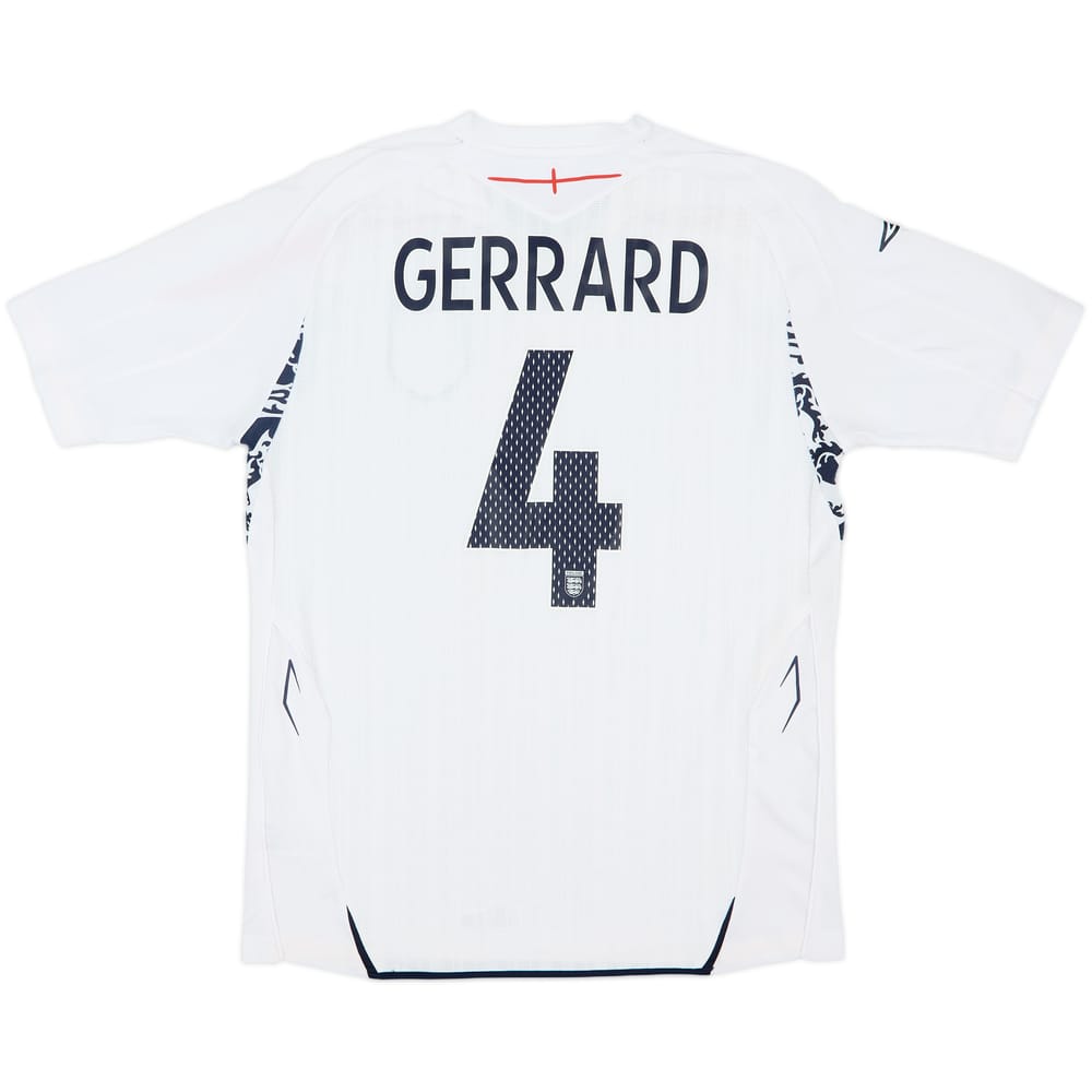 2007-09 England Home Shirt Gerrard #4 - 8/10 - (M)