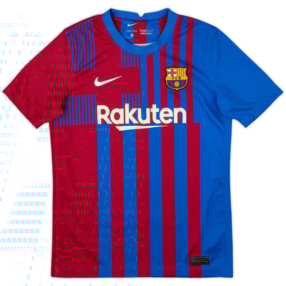2021-22 Barcelona Home Shirt - 8/10 - (L.Boys)