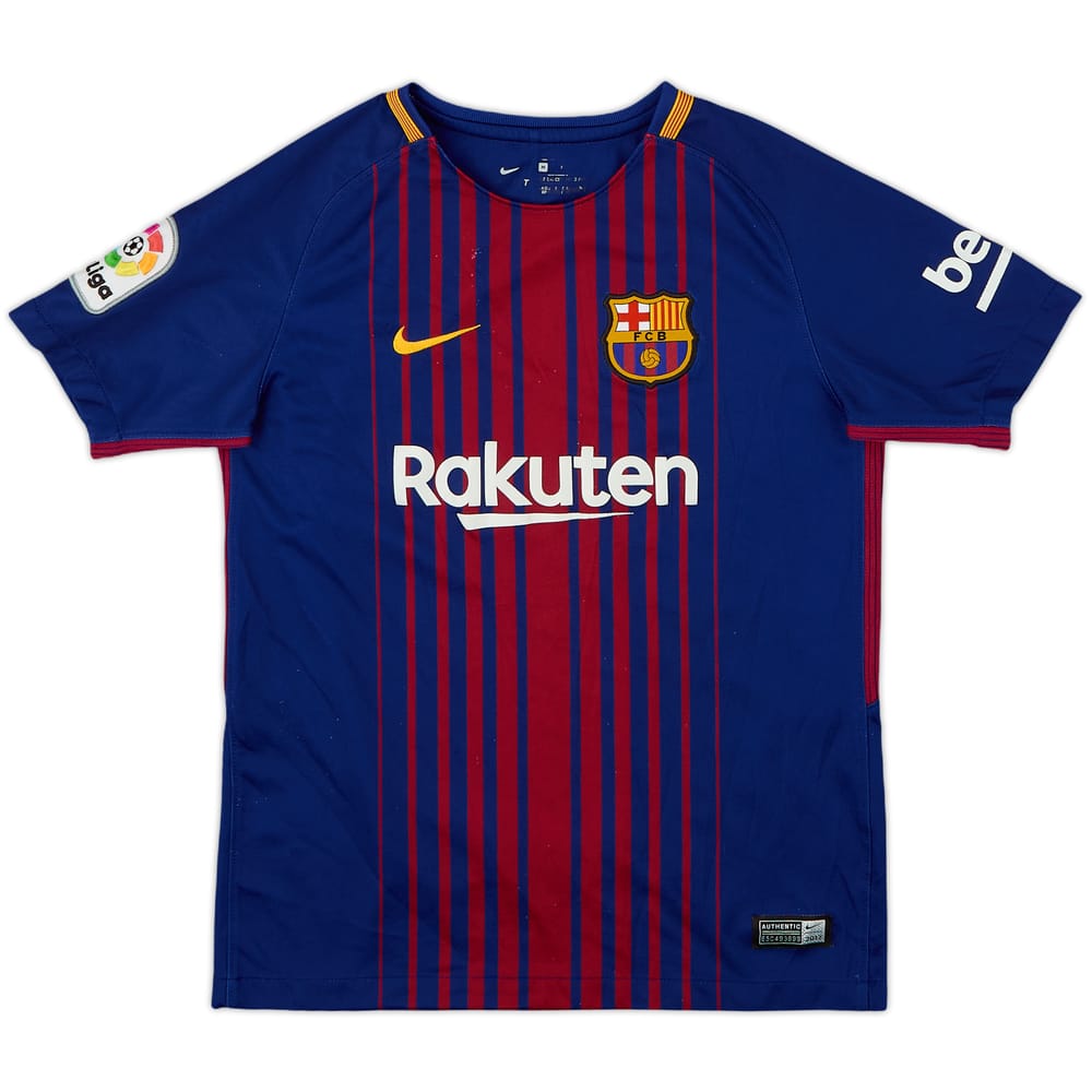 2017-18 Barcelona Home Shirt - 7/10 - (M.Boys)