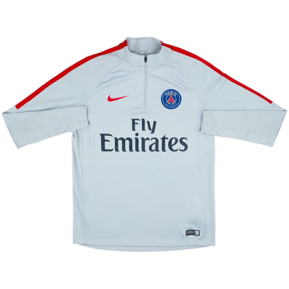 2017-18 Paris Saint-Germain Nike 1/4 Zip Training Top - 8/10 - (M)