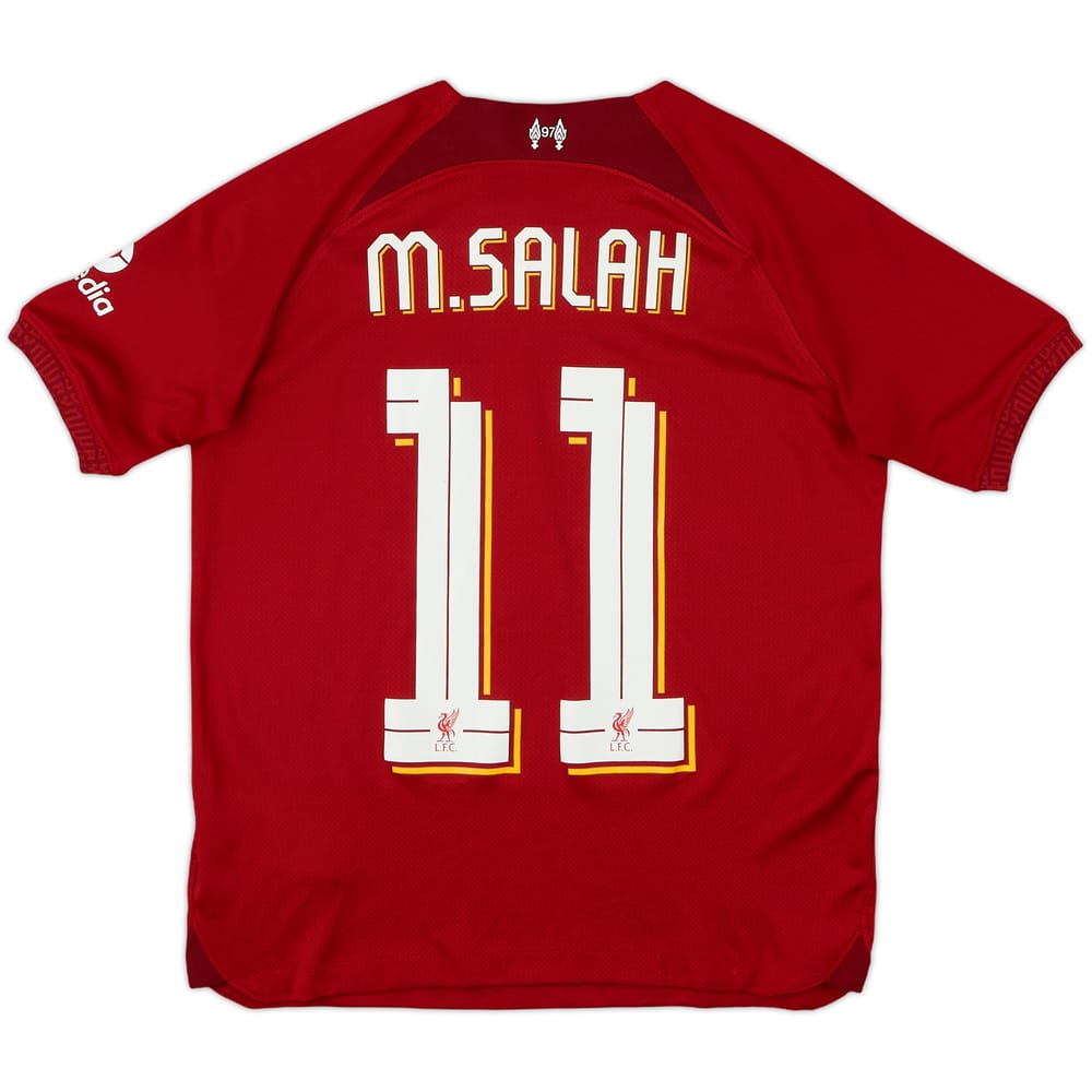 2022-23 Liverpool Home Shirt Salah #11 - 8/10 - (L.Boys)