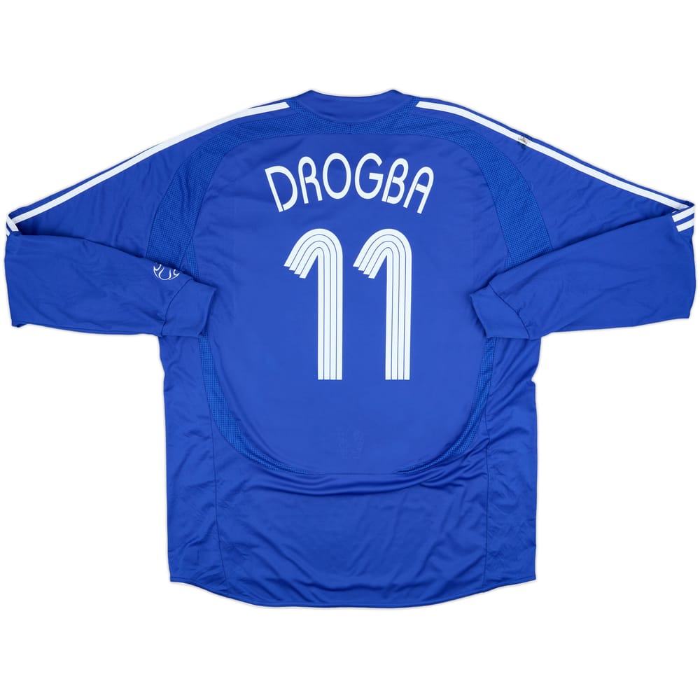 2006-08 Chelsea Home L/S Shirt Drogba #11 - 8/10 - (XXL)
