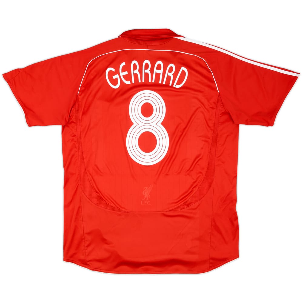 2006-08 Liverpool Home Shirt Gerrard #8 - 6/10 - (XL)
