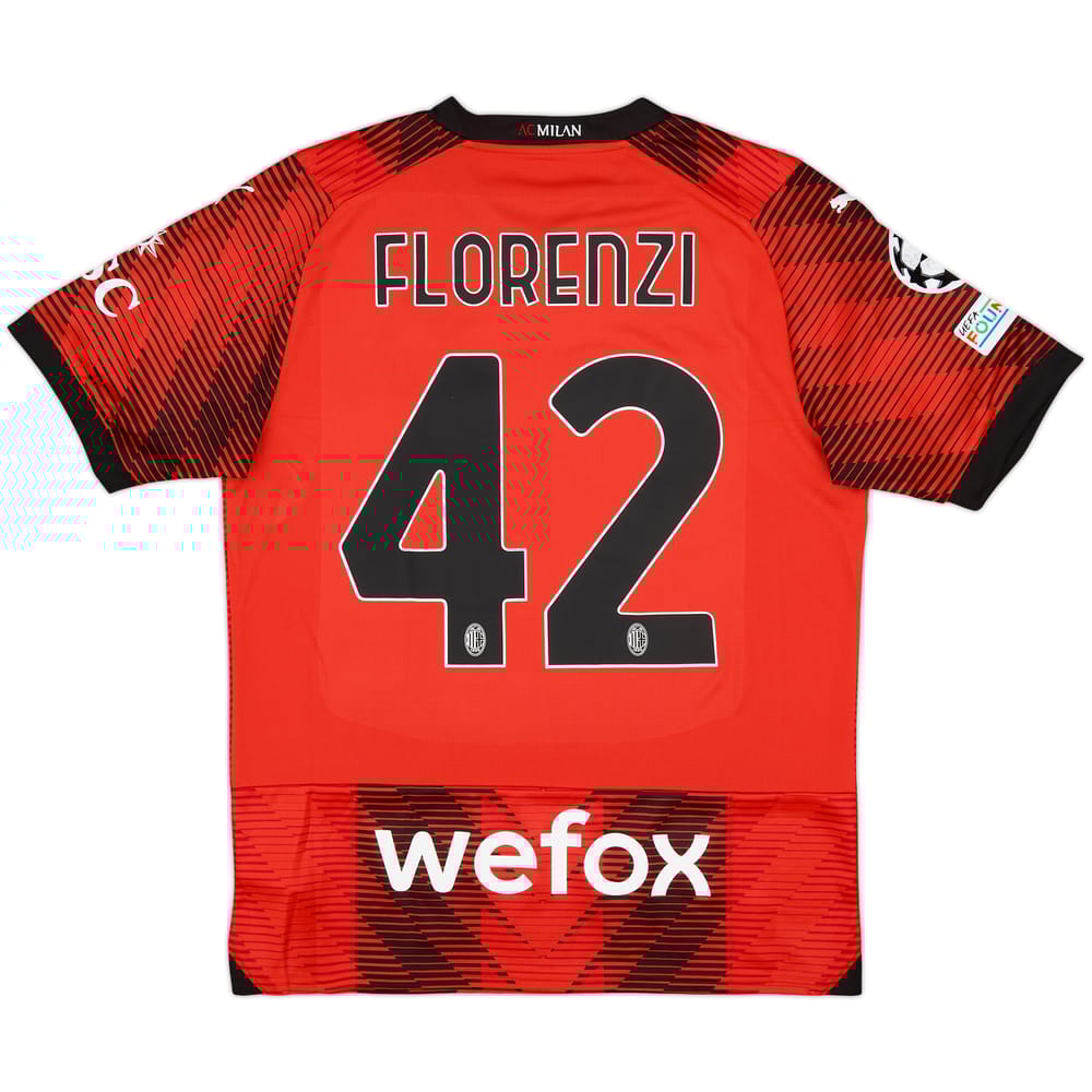 2023-24 AC Milan Home Shirt Florenzi #42 - 8/10 - (M)