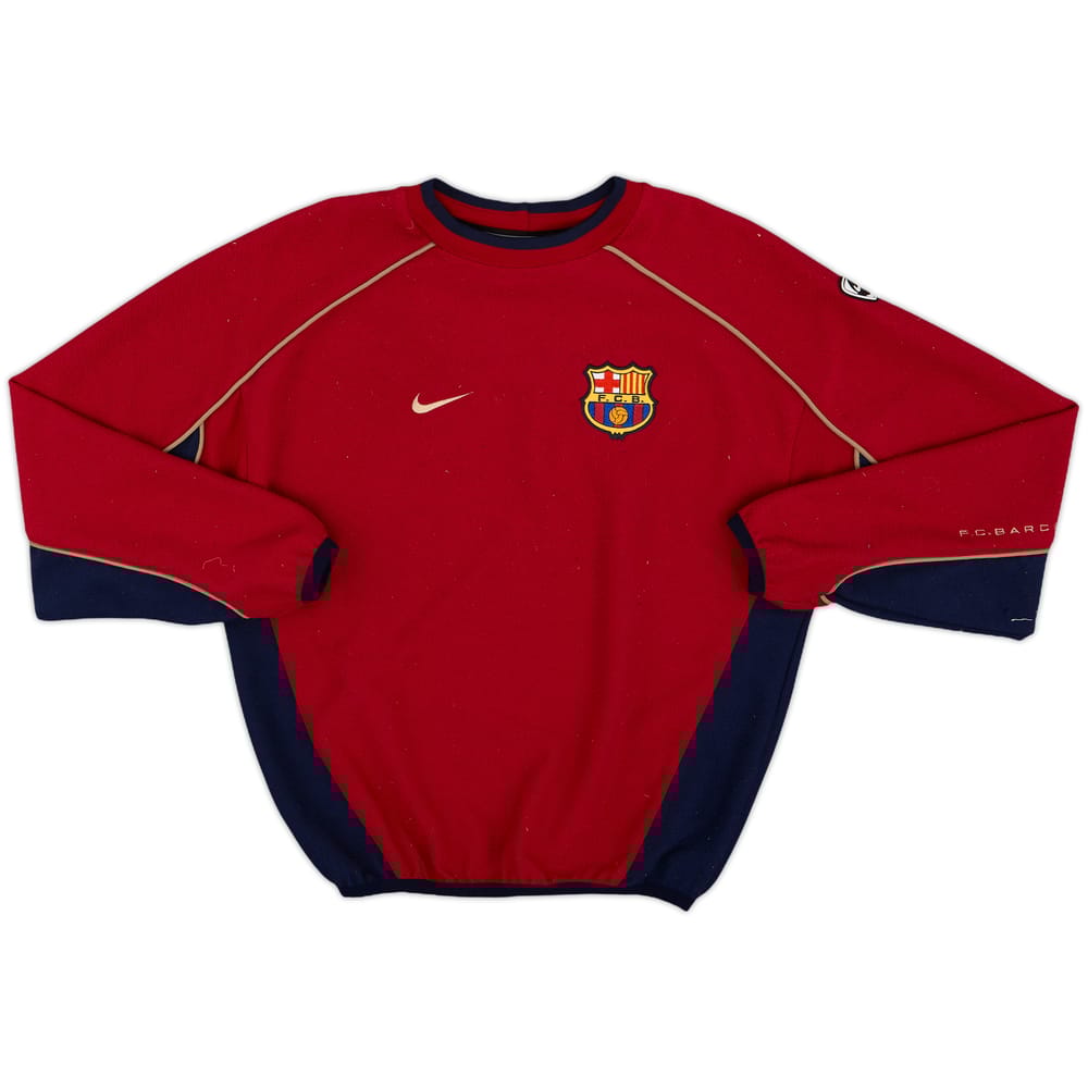 2001-02 Barcelona Nike Sweat Top - 7/10 - (XL.Boys)
