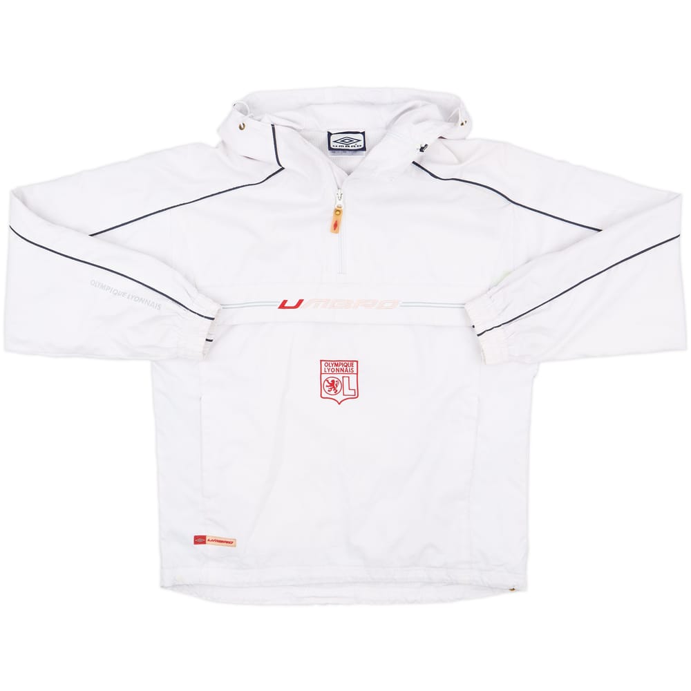 2002-03 Lyon Umbro 1/2 Zip Hooded Rain Jacket - 4/10 - (S)