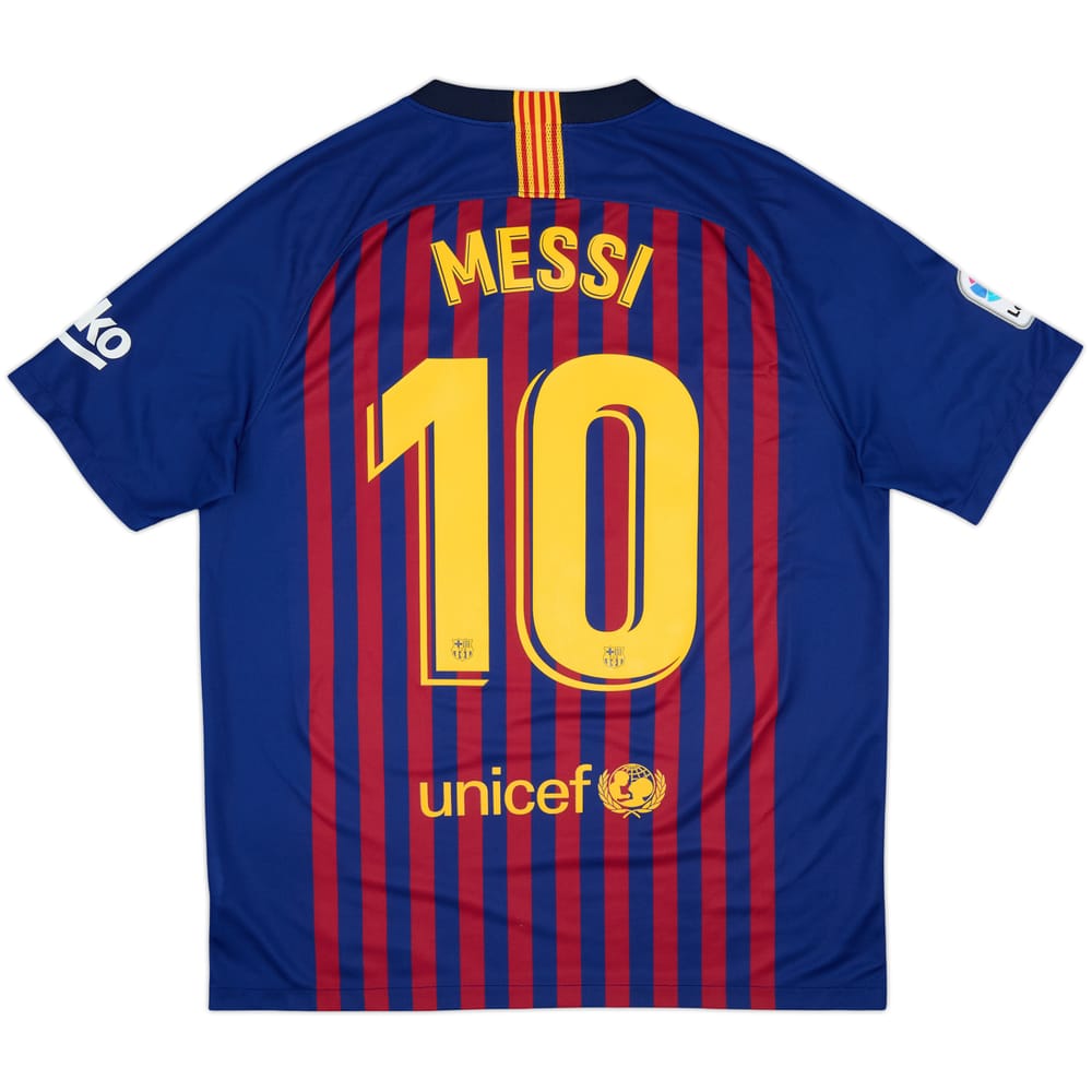 2018-19 Barcelona Home Shirt Messi #10 - 8/10 - (L)