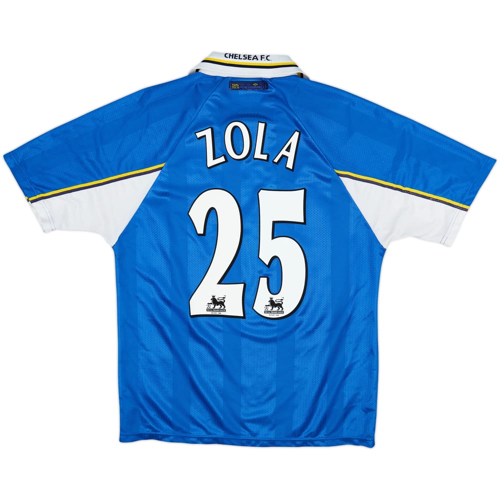 1997-99 Chelsea Home Shirt Zola #25 - 8/10 - (M)