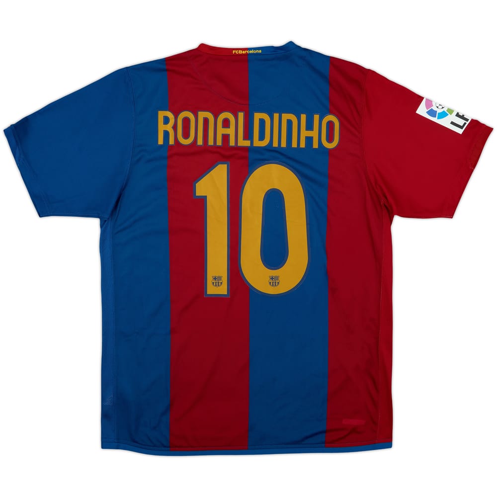 2006-07 Barcelona Home Shirt Ronaldinho #10 - 7/10 - (L)