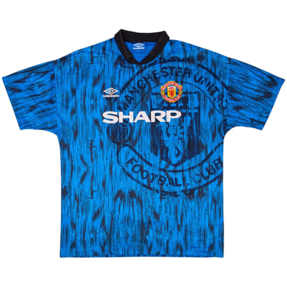 1992-93 Manchester United Away Shirt - 8/10 - (XL)
