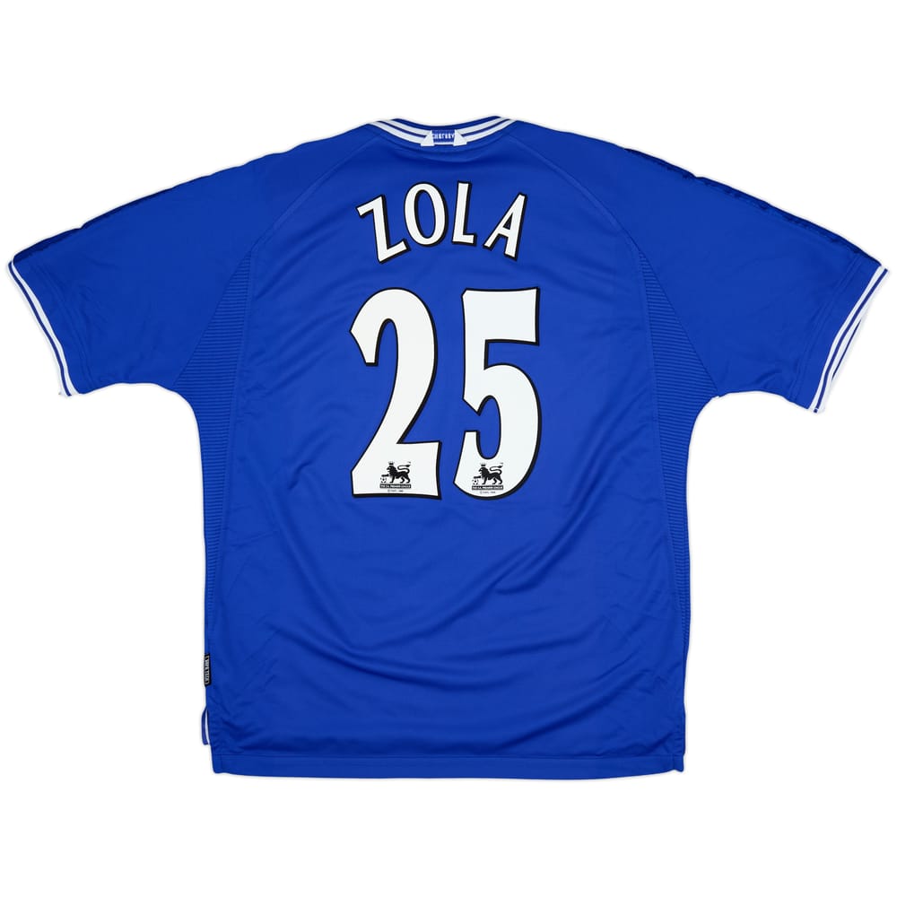 1999-01 Chelsea Home Shirt Zola #25 - 8/10 - (XL)