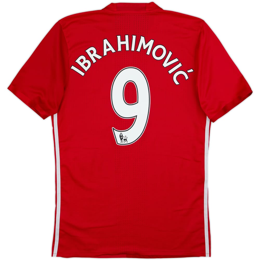 2016-17 Manchester United Authentic Home Shirt Ibrahimovic #9 - 7/10 - (M)