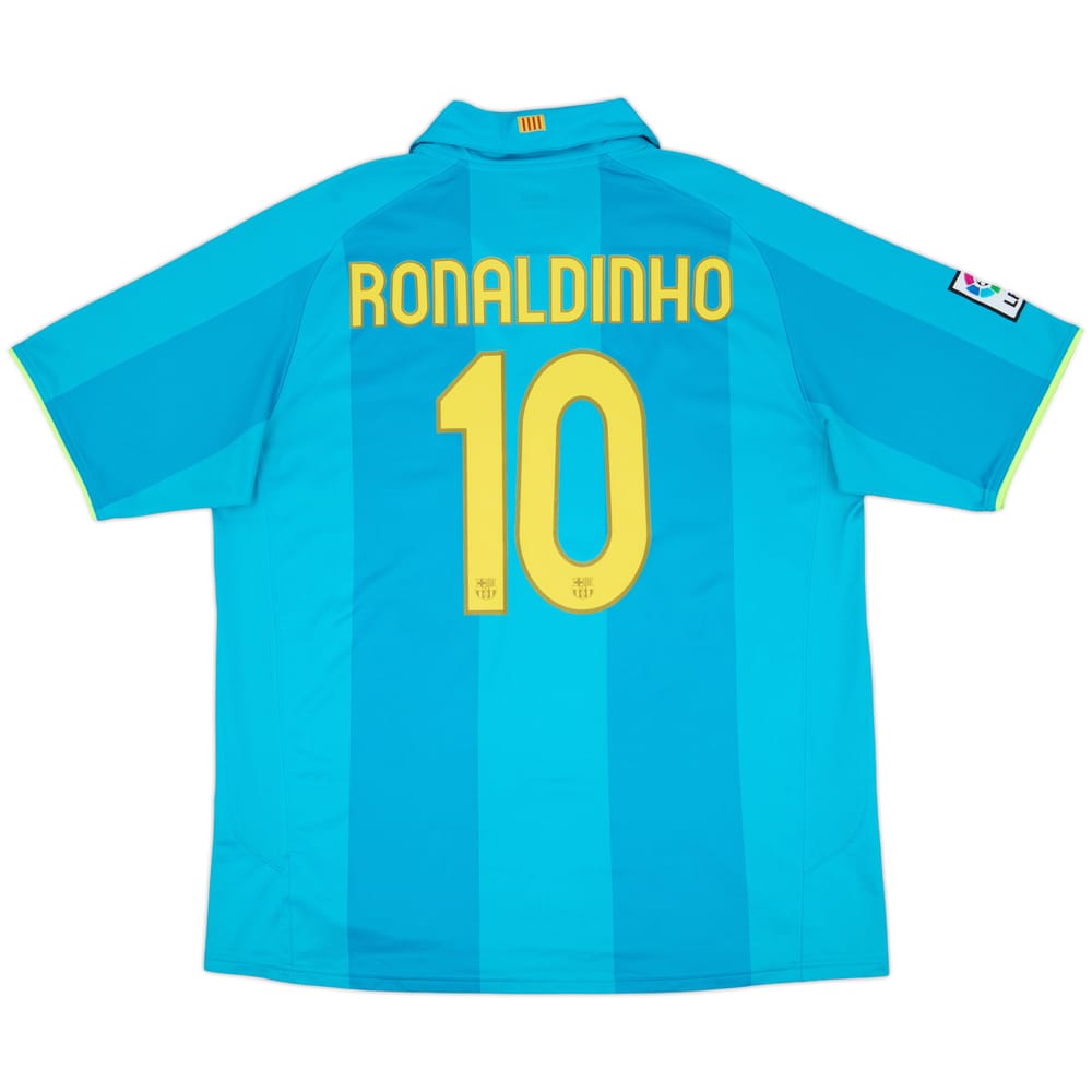 2007-09 Barcelona Away Shirt Ronaldinho #10 - 8/10 - (XXL)