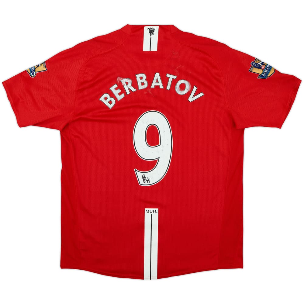 2007-09 Manchester United Home Shirt Berbatov #9 - 5/10 - (L)