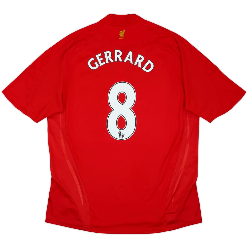 2008-10 Liverpool Home Shirt Gerrard #8 - 8/10 - (XL)