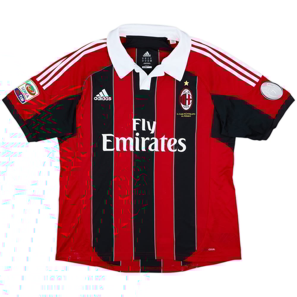 2012-13 AC Milan Signed Home Shirt El Shaarawy #92 - 3/10 - (XL)