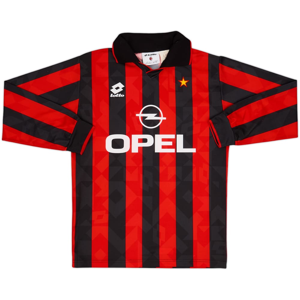 1994-95 AC Milan Home L/S Shirt - 8/10 - (S)