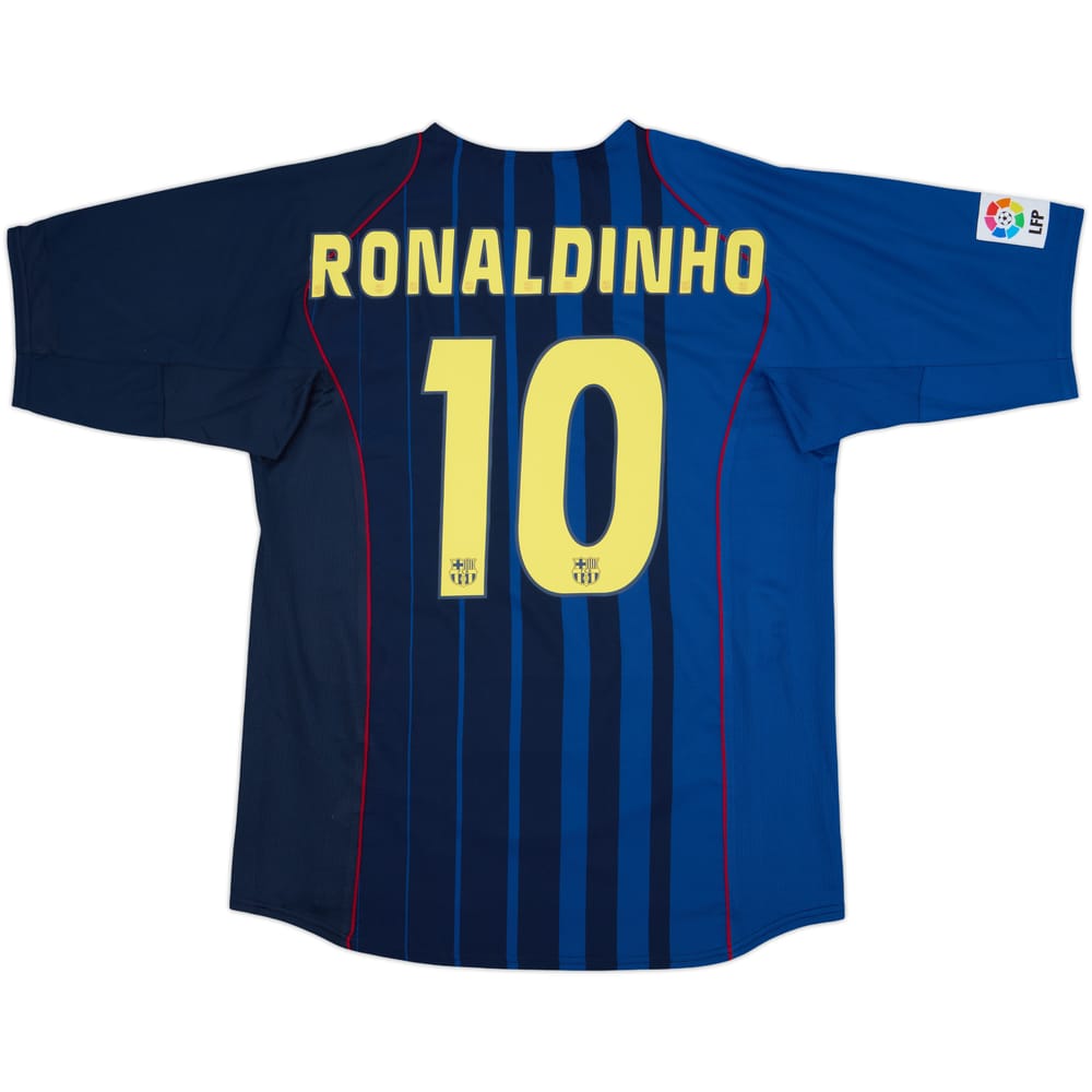 2004-05 Barcelona Away Shirt Ronaldinho #10 - 7/10 - (L)