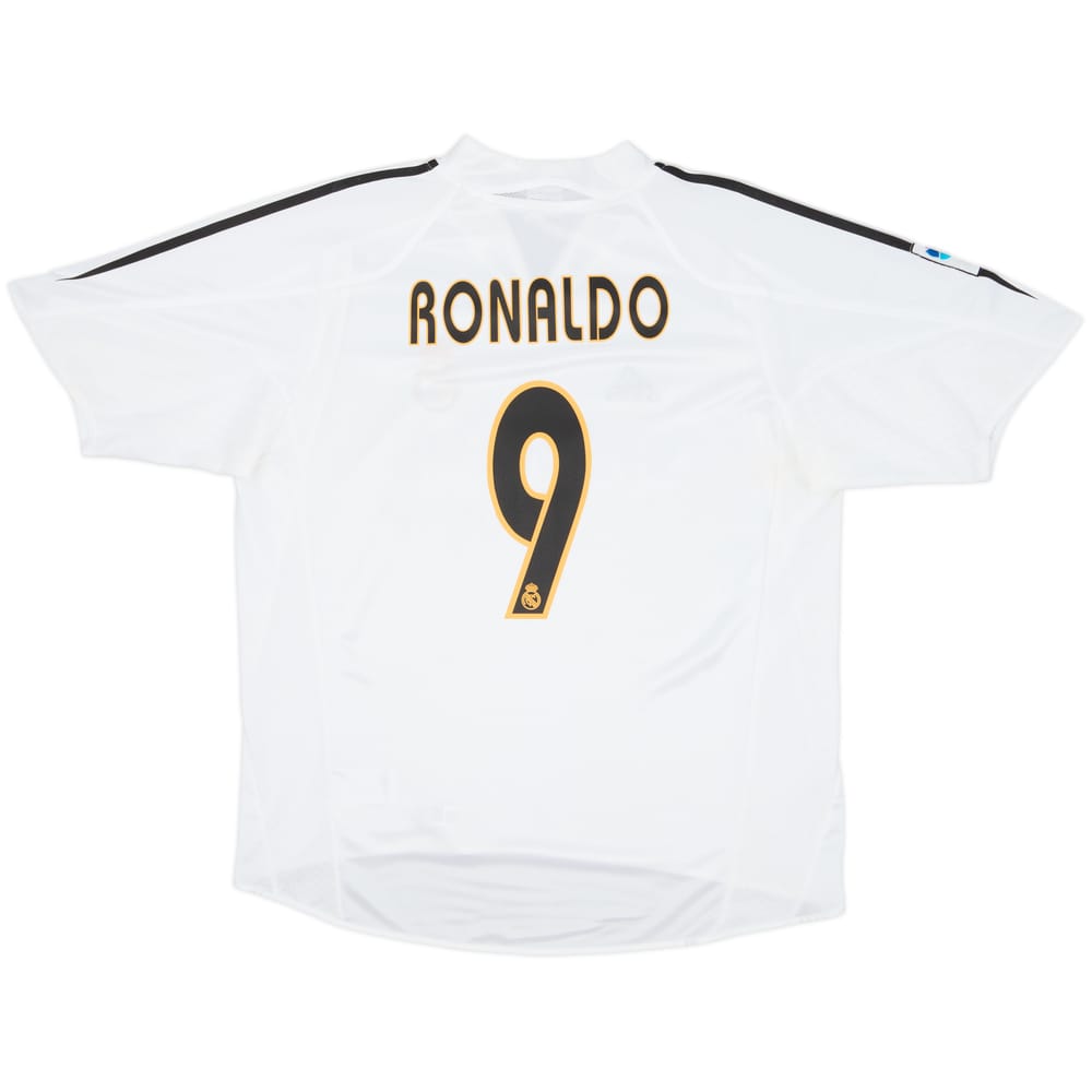 2004-05 Real Madrid Home Shirt Ronaldo #9 - 7/10 - (L)