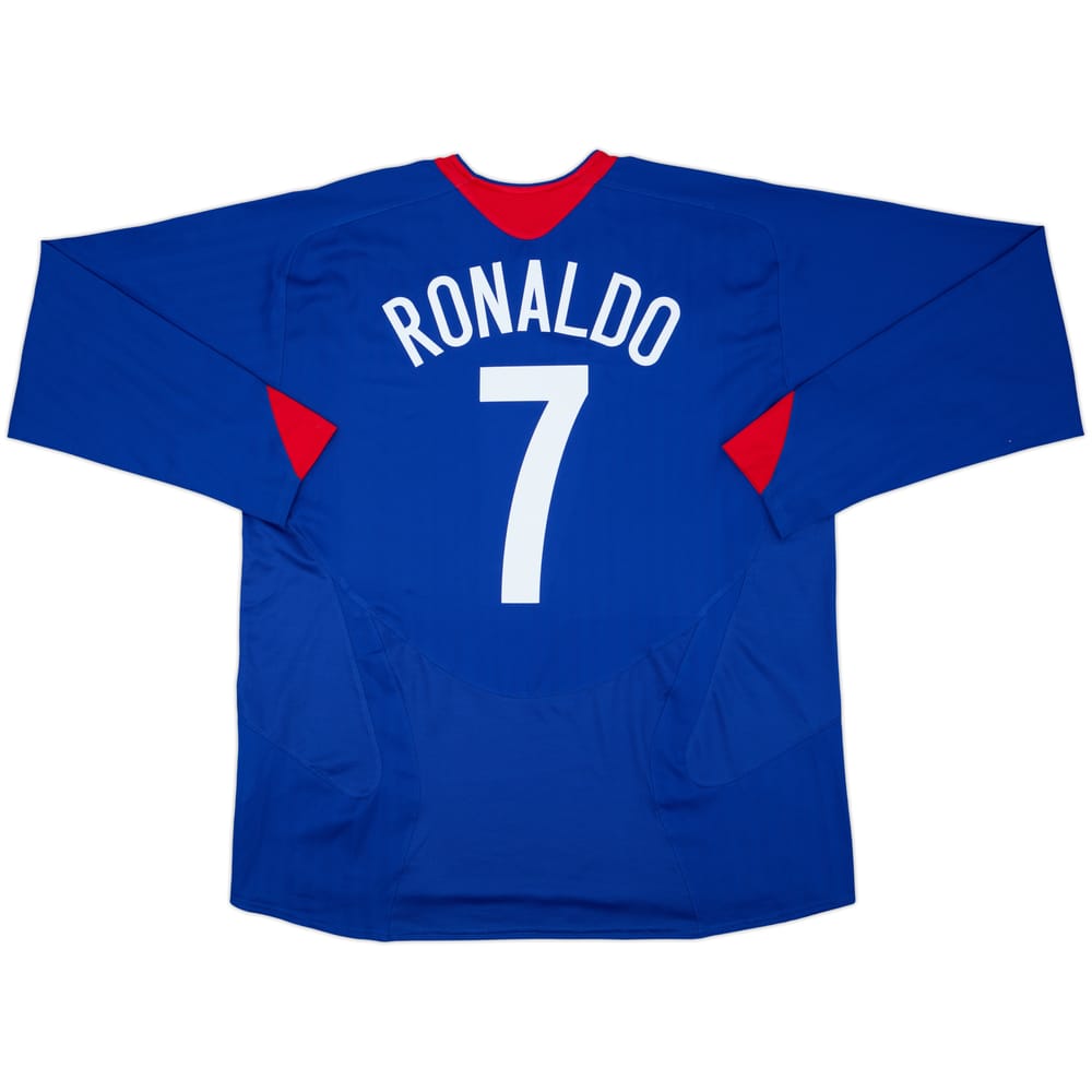 2005-06 Manchester United Away L/S Shirt Ronaldo #7 (XXL)