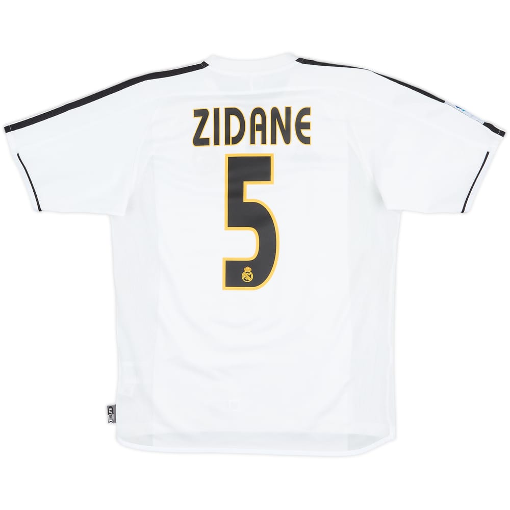 2003-04 Real Madrid Home Shirt Zidane #5 - 6/10 - (XL.Boys)