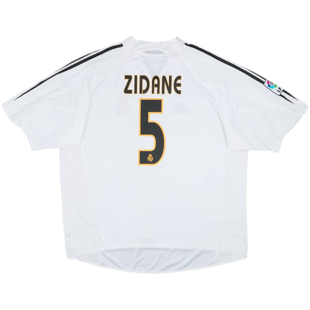 2004-05 Real Madrid Home Shirt Zidane #5 - 9/10 - (XL)