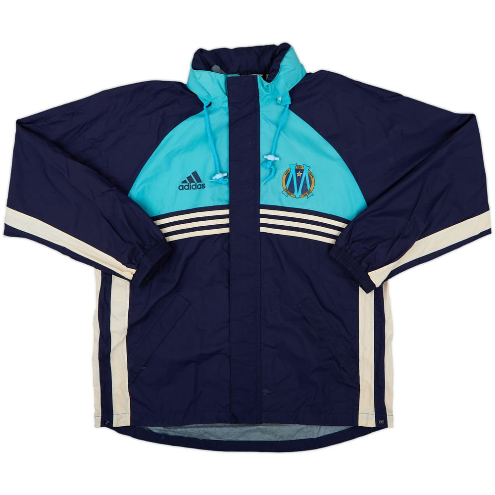 1999-00 Olympique Marseille adidas Hooded Rain Jacket - 6/10 - (M/L)