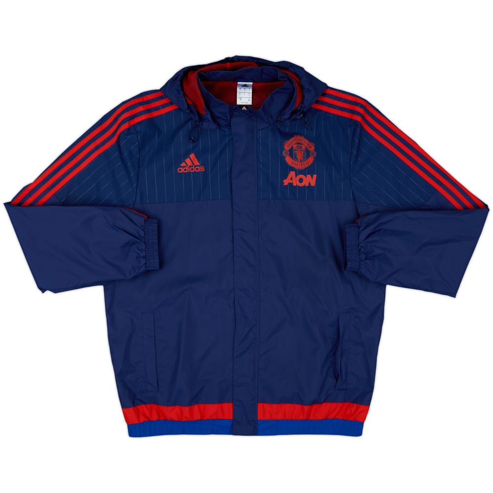 2015-16 Manchester United adidas Rain Jacket - 10/10 - (L)