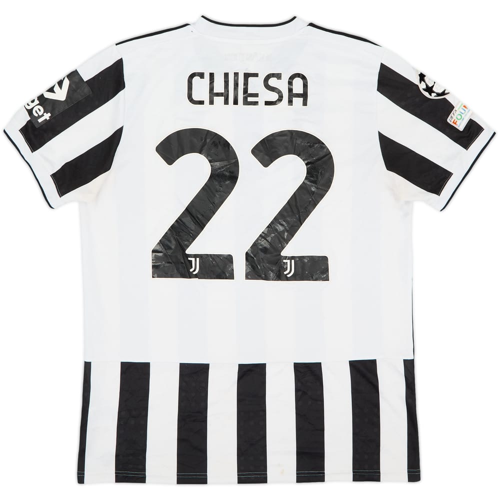 2021-22 Juventus Home Shirt Chiesa #22 - 5/10 - (L)